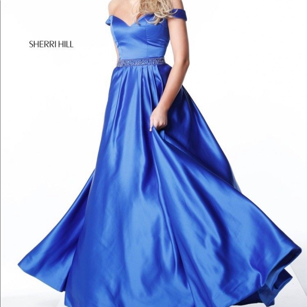 Sherri Hill Royal Blue Ballgown Size 0